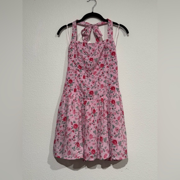Pink Floral Romper - Picture 1 of 6